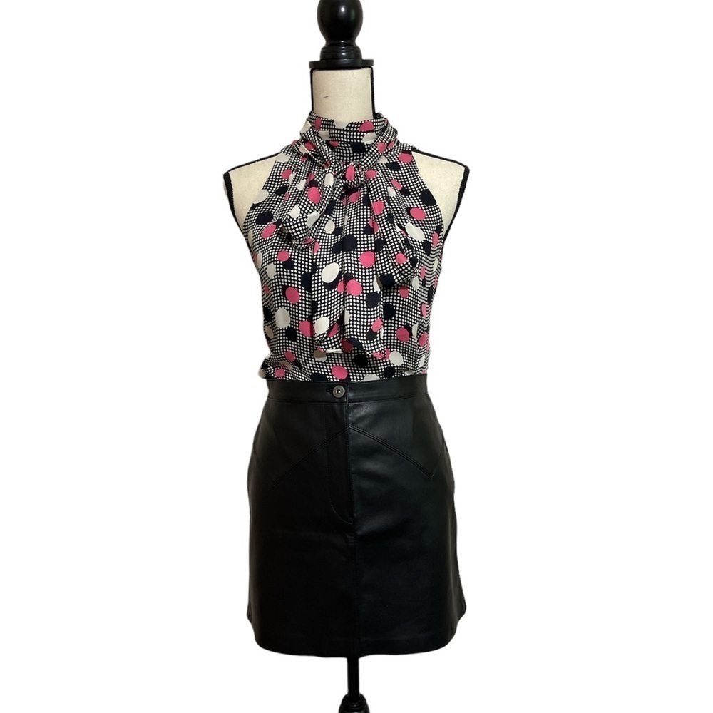BB Dakota Keep Livin Vegan Faux Leather Mini Skirt in Black size 4 NWT - Picture 8 of 16